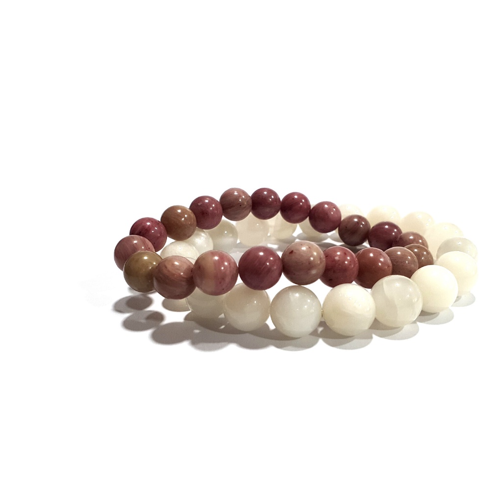 Rainbow Moonstone and Rose grain wood Bundeals