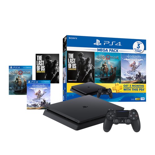 Ps4 Slim 1tb Megapack Bundle Includes 3 Games 3 Months Ps Plus Shopee Philippines