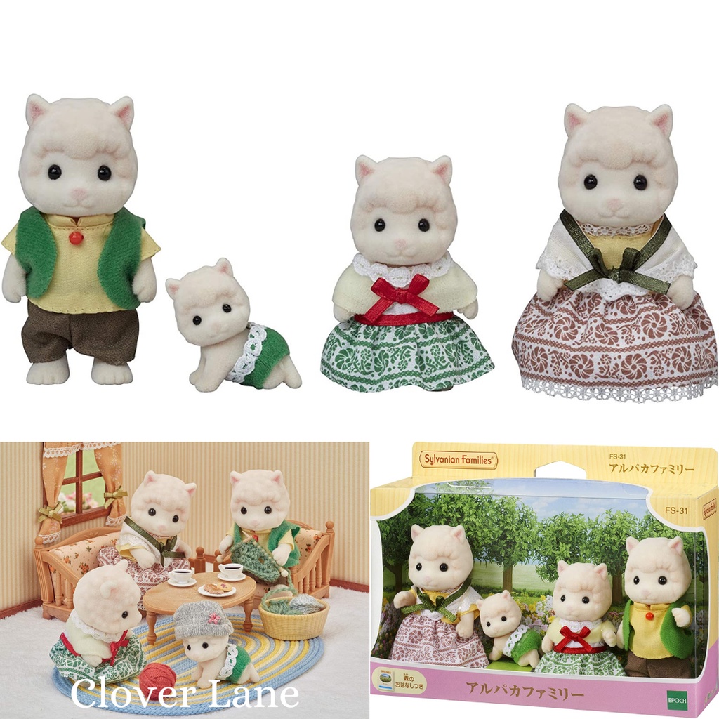 Sylvanian Families Alpaca Family Doll House Accessories Miniature Toys ...