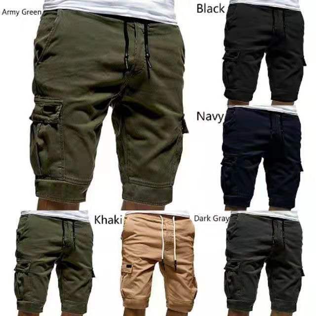 JF15 New 4 Pockets Shorts Plain Cotton 5 Colors For Men Short | Shopee ...