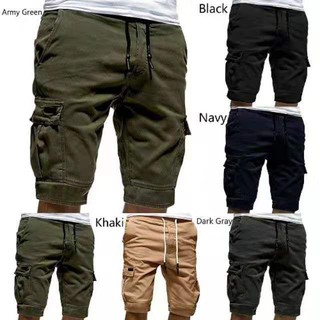 JF15 New 4 Pockets Shorts Plain Cotton 5 Colors For Men Short