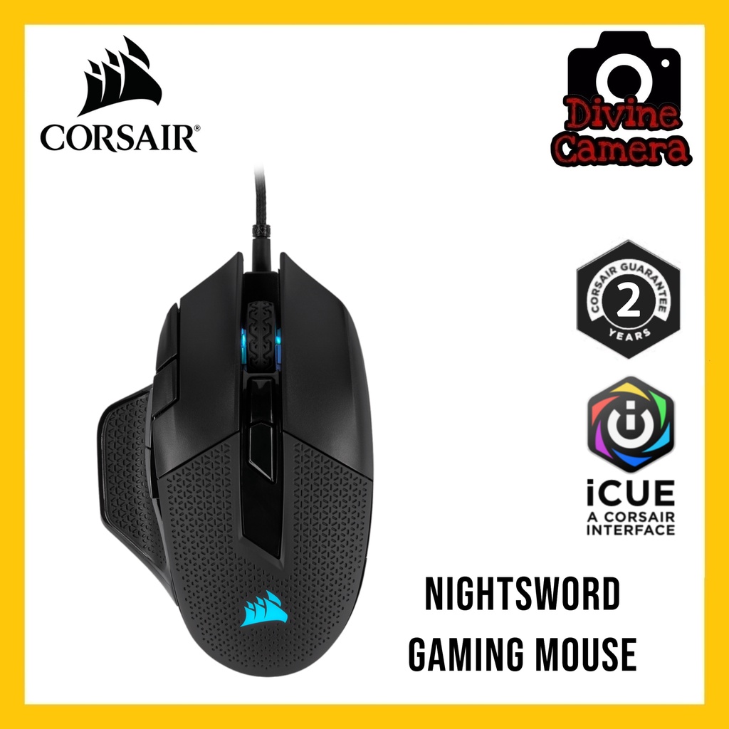 CORSAIR NIGHTSWORD RGB Tunable FPS/MOBA Gaming Mouse | Shopee Philippines