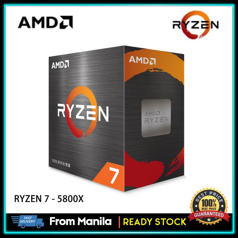 AMD Ryzen 7 5800X Socket AM4 3.8GHz Processor Eight Cores 16 Threads ...