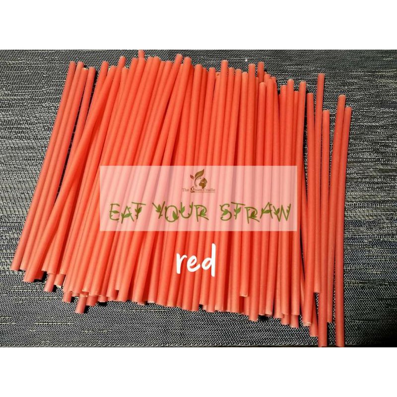 EAT YOUR STRAW Edible Straw (red) Shopee Philippines