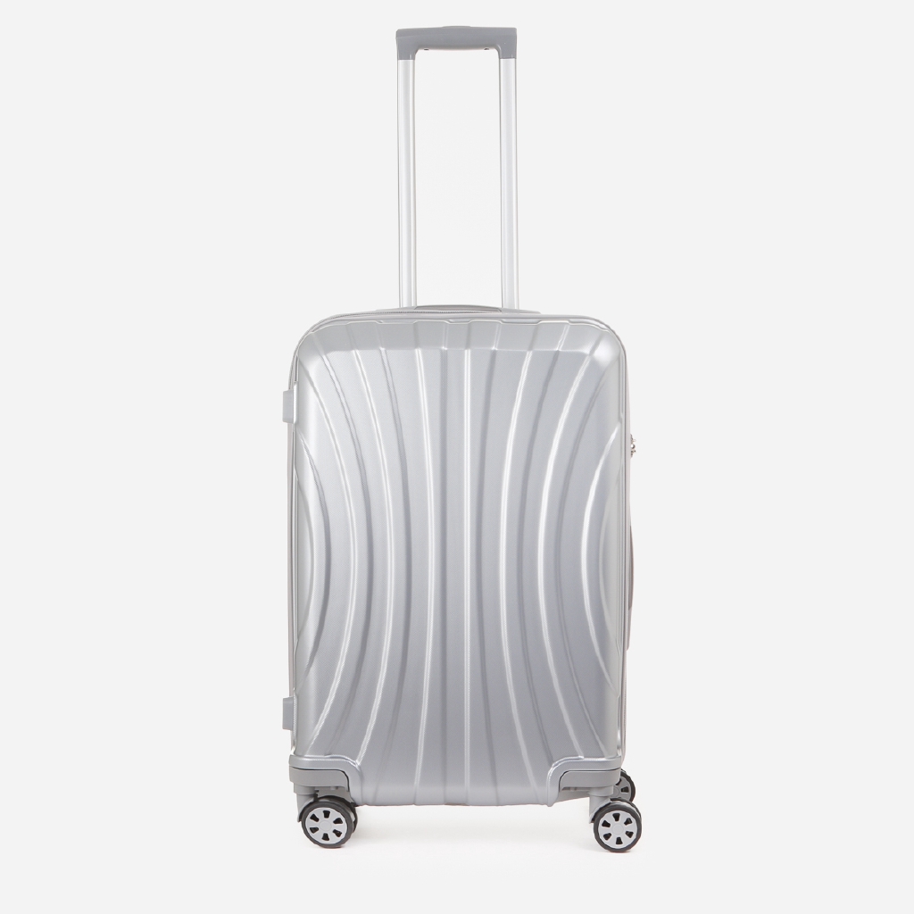 silver hard case luggage