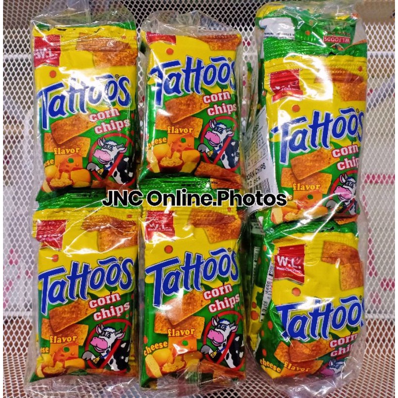 Tattoos Cheese Corn Chips 8g x 12s Shopee Philippines