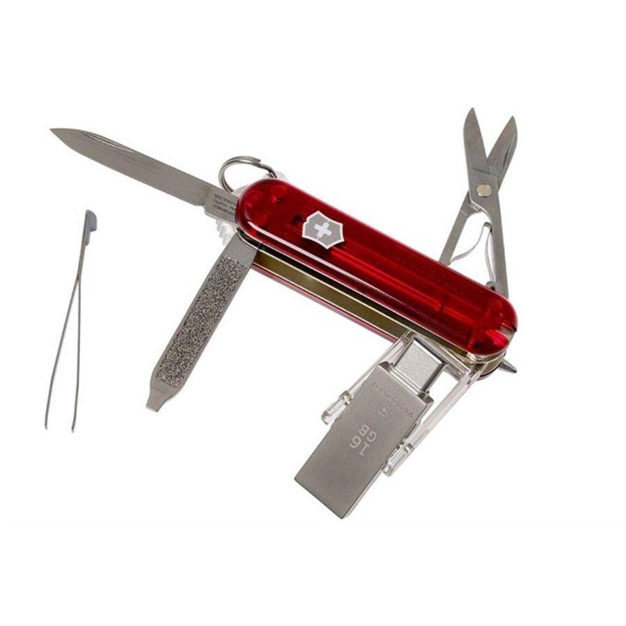 Vaderlijk gemak invoegen Victorinox Swiss Army Pocket Knife Work USB 16GB 3.0/3.1 Red Translucent 8  Functions 100% Original | Shopee Philippines