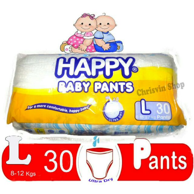 happy diaper large 30 pcs price