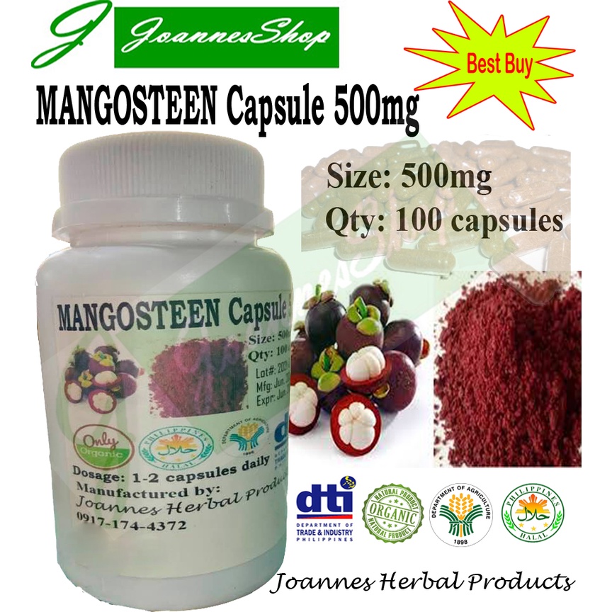 [100 CAPSULES] MANGOSTEEN CAPSULES (PERICARP) Shopee Philippines
