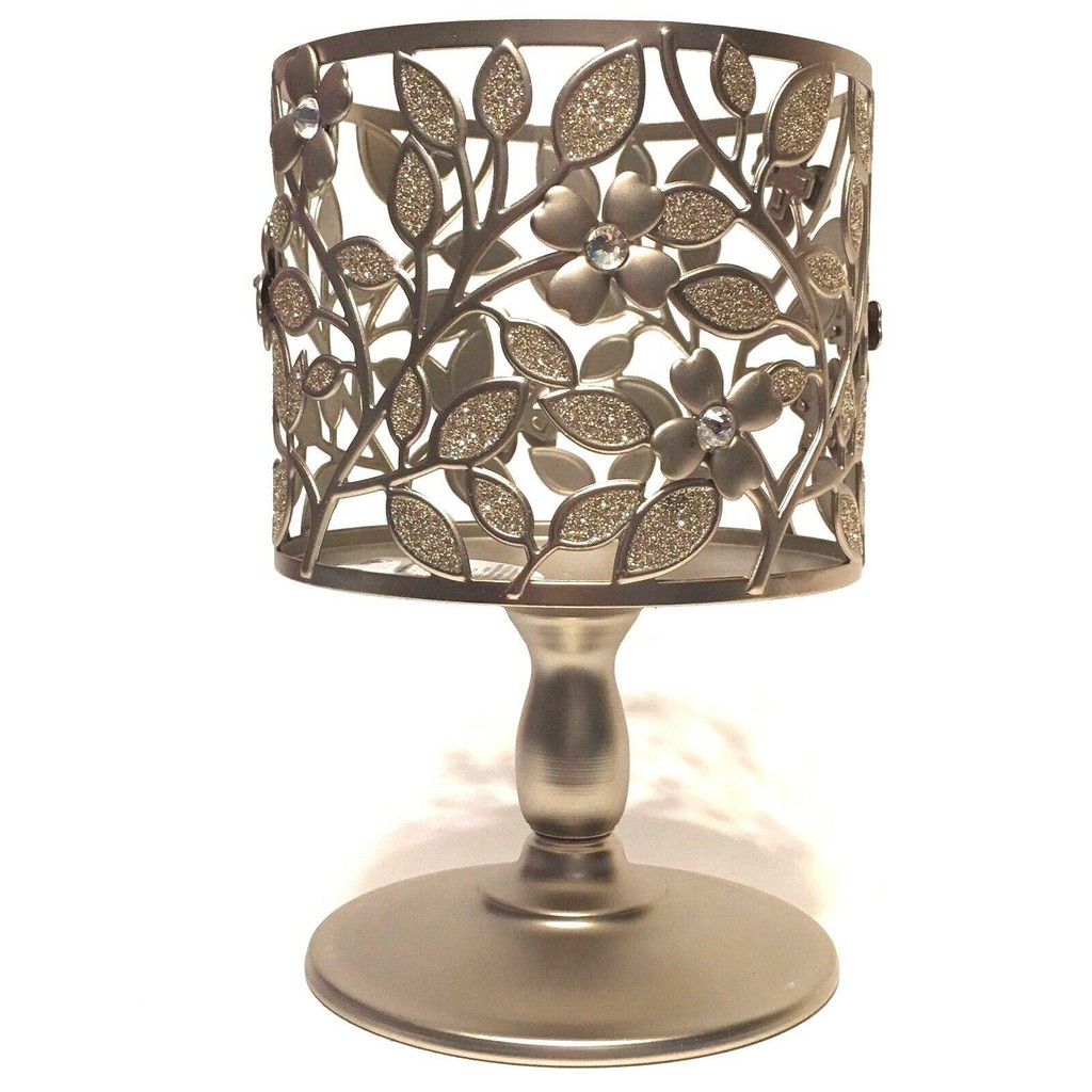 Authentic BATH & BODY WORKS DOGWOOD PEDESTAL 3 WICK CANDLE HOLDER