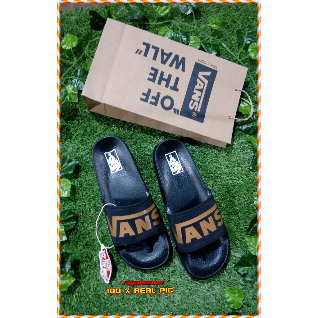 black vans sandals