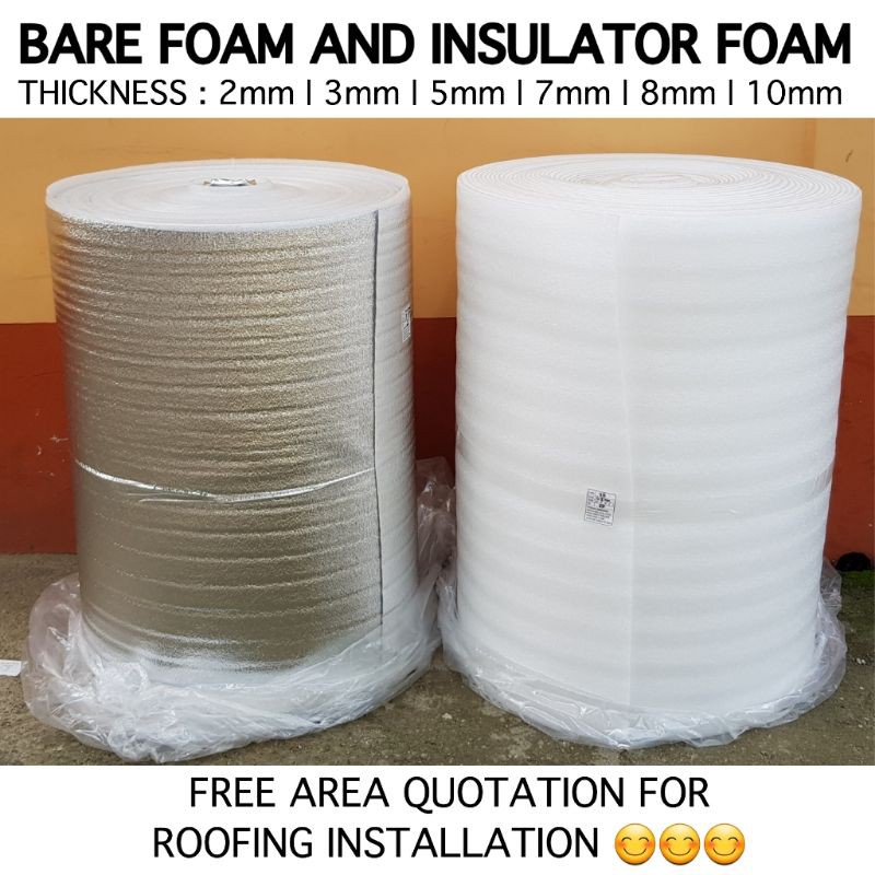BARE FOAM and INSULATOR FOAM INSULATION FOAM SINGLE and DOUBLE (1meter