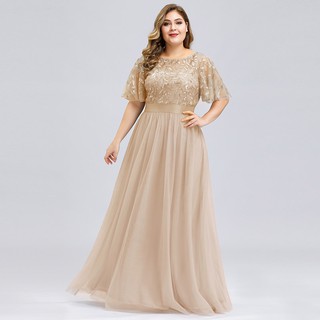 gold formal plus size dresses