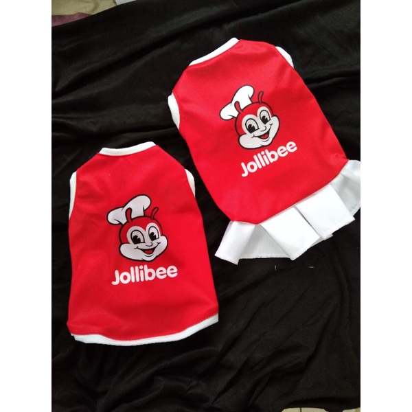 Jollibee pet jersey cat clothes dog clothes shihtzu yorkshire Shopee