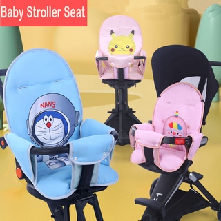 【Ship in 48h】Baby Stroller Seat Covers Double sided Cotton + Ice Silk Mat Seat Cushion Pad Universal