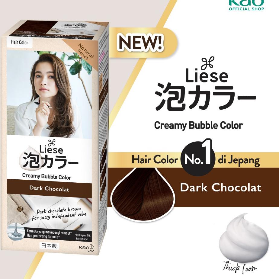 Liese Bubble Hair Color Foam Permanent Hair Paint Dark Chocolat