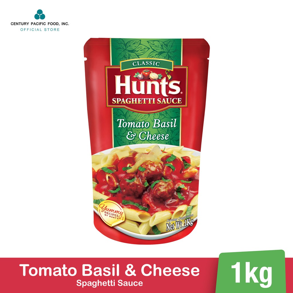 Hunt S Spaghetti Sauce Tomato Basil And Cheese 1kg Shopee Philippines