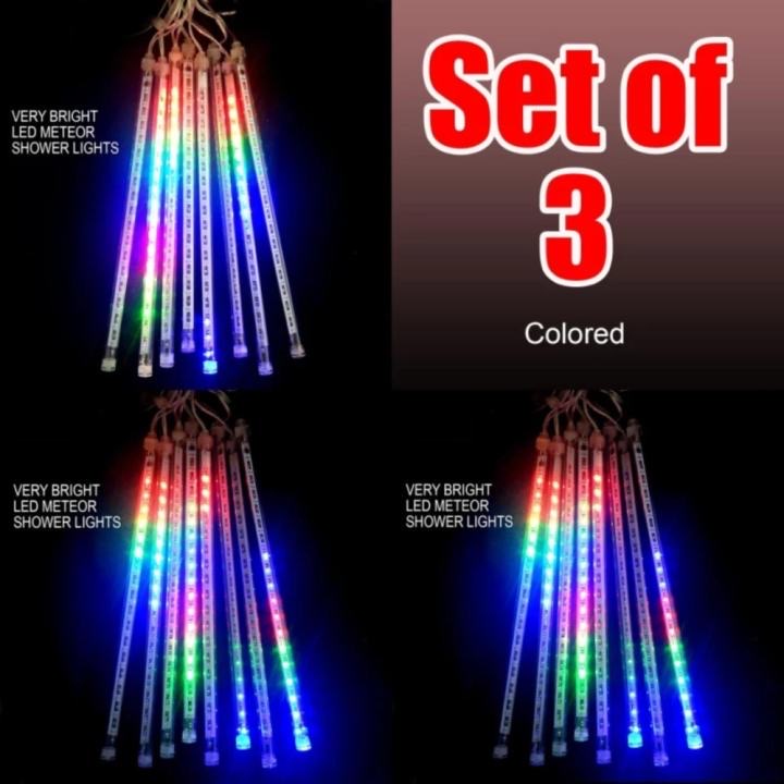 MABUHAY STAR ( SET OF 3 ) LED Meteor Shower Christmas Lights 30CM ...