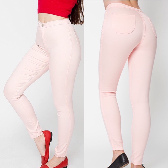 light pink high waisted jeans