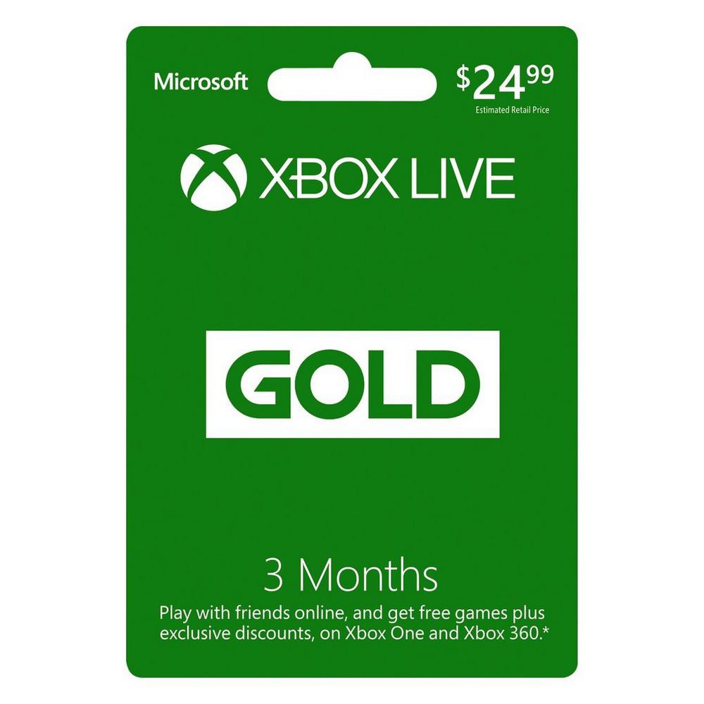 Xbox Live Gold Subscription Card 