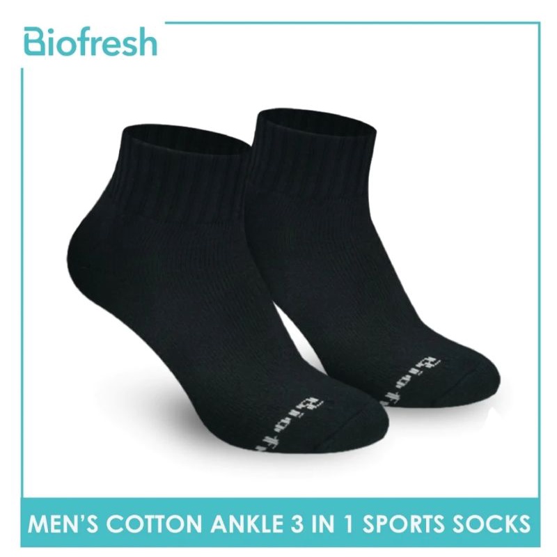 Biofresh RMSKG17 Men's Thick Cotton Ankle Sports Socks 3 pairs in a ...