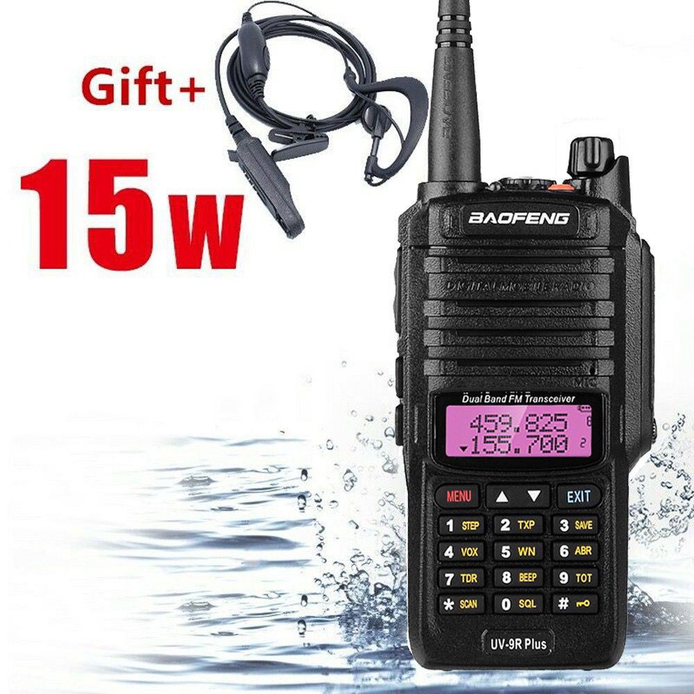  UV9R Plus 15W Waterproof Walkie Talkie 8000mAh VHF UHF Dual .