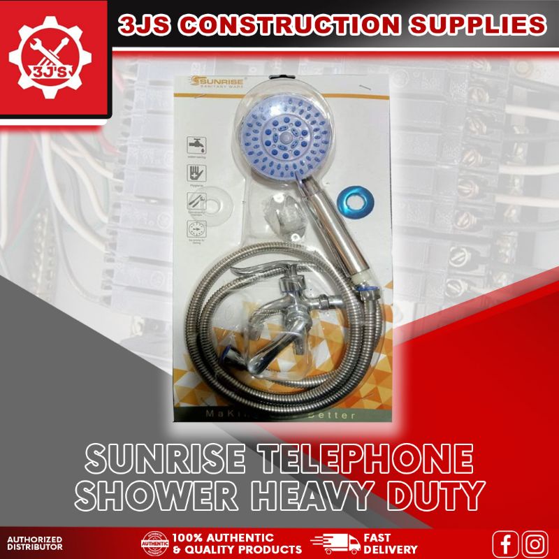Sunrise Telephone Shower Set (with two way Faucet) Shopee Philippines