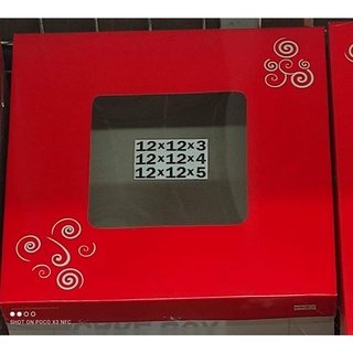 CAKE BOX RED 12X12X5 (10PCS)