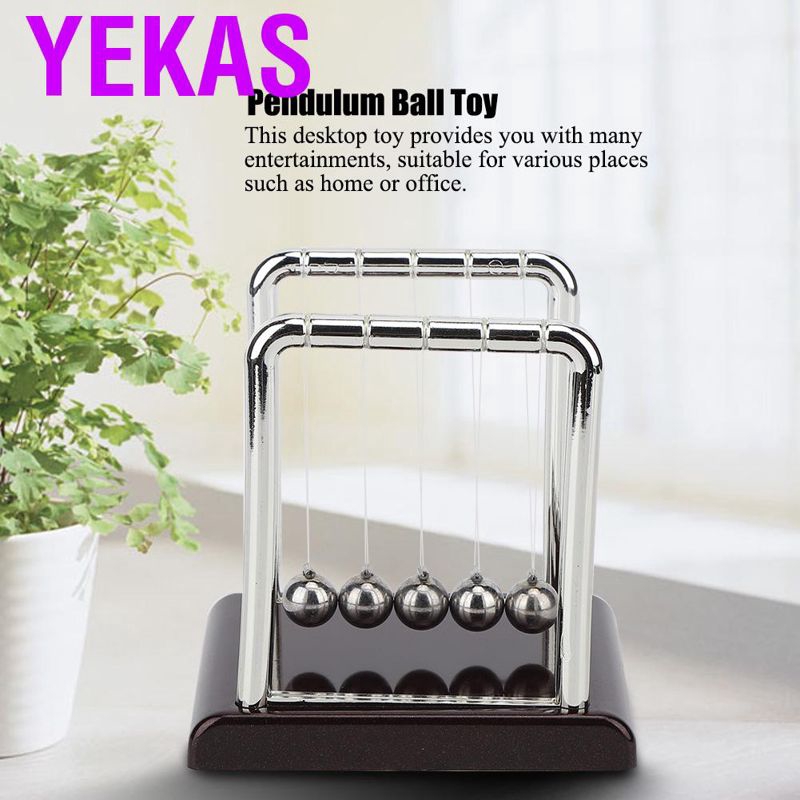 Yekas Square Shape Balance Pendulum Ball Toy Home Office Desk