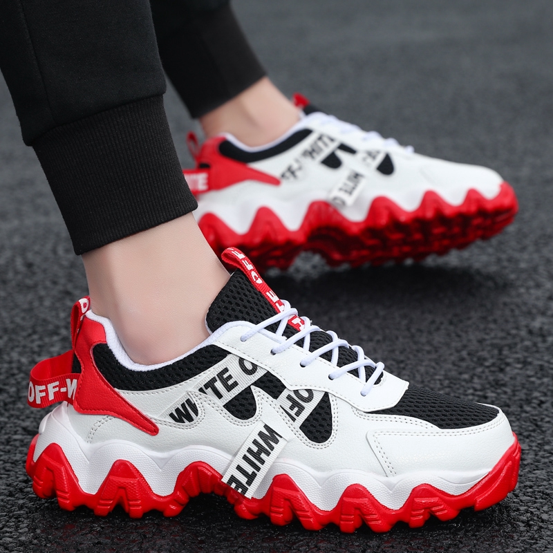 Spot 36-44 Men and Women Lace Up 4 Colors Sports Running Shoes Breathable  Fashion Couple Style Increased Platform Shoes | Shopee Philippines