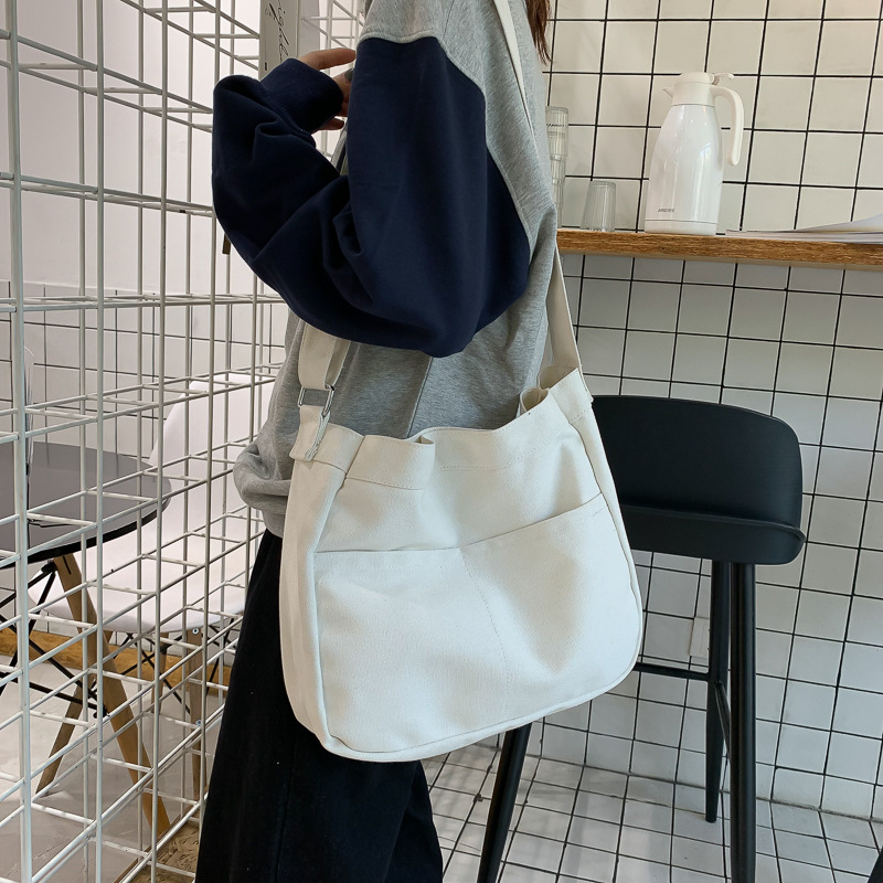 ins Japanese canvas bag female wild fashion messenger bag Harajuku ...