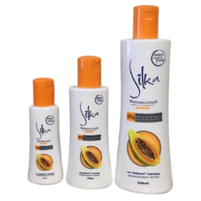 Silka Skin Whitening Papaya Lotion SPF 6 | Shopee Philippines