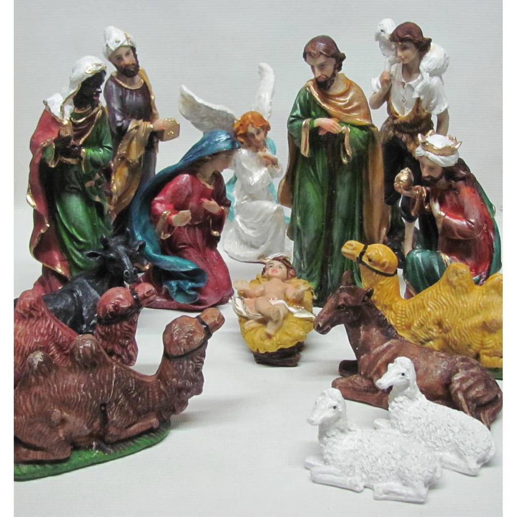 15 Figures Nativity Set Christmas Creche 3 To 7 5 Holy