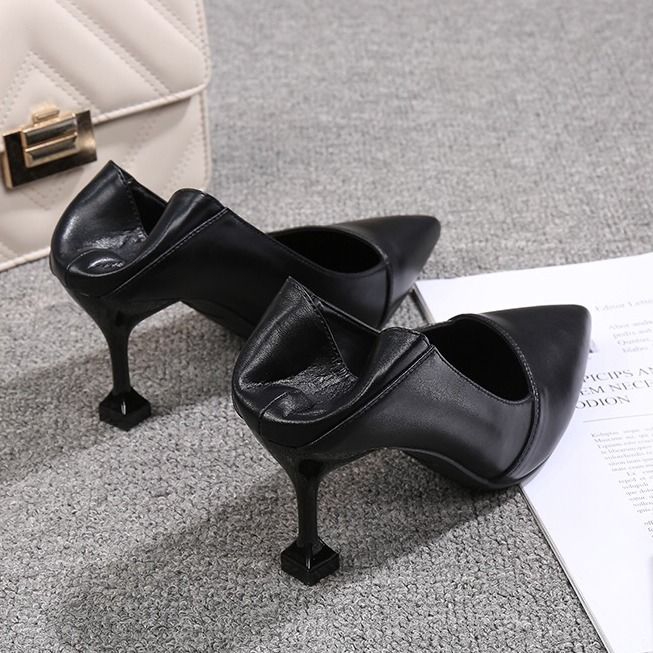 womens black work heels