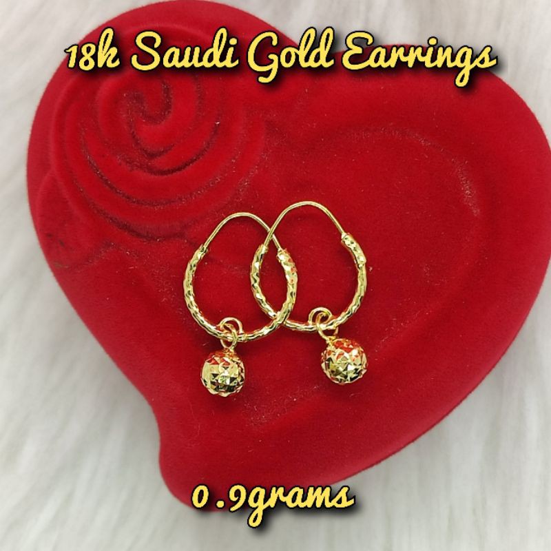 ☑️COD 18K SAUDI GOLD EARRINGS Shopee Philippines