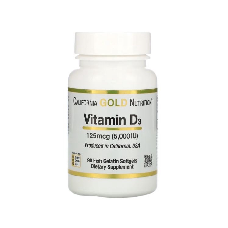 California Gold Nutrition, Vitamin D3, 125 mcg 5000 IU or 50 mcg 2000 ...