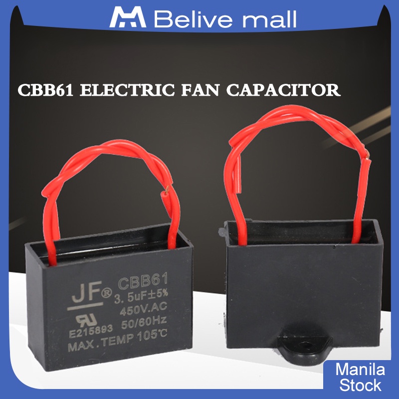 5pcs/set Fan Motor Running Starting Capacitor 450VAC Fan Starting