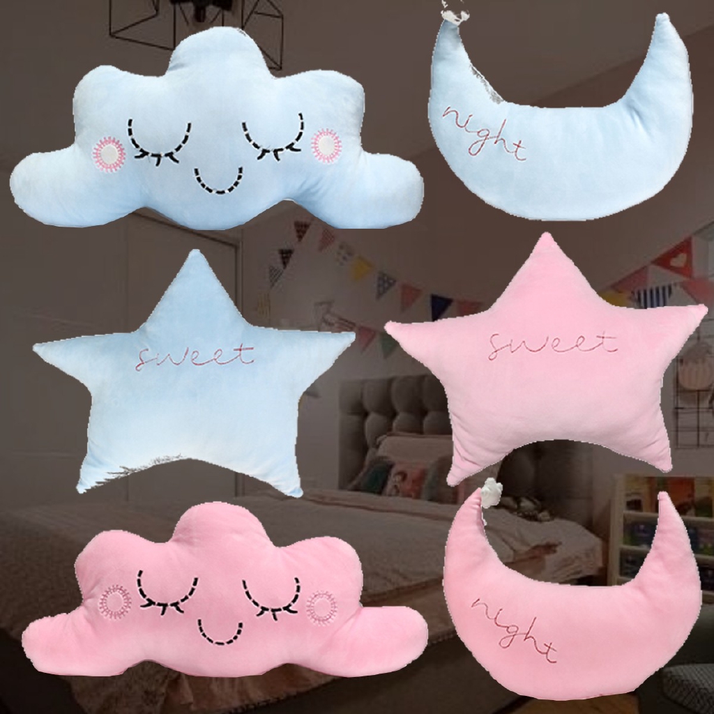 Star Moon Cloud Soft Cute Plush Cartoon Pillow Cases Cushion
