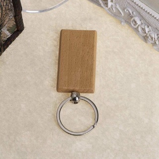 NEW STOCK 80Pcs Blank Rectangle Wooden Key Chain Diy Wood Keychains Key Tags #4