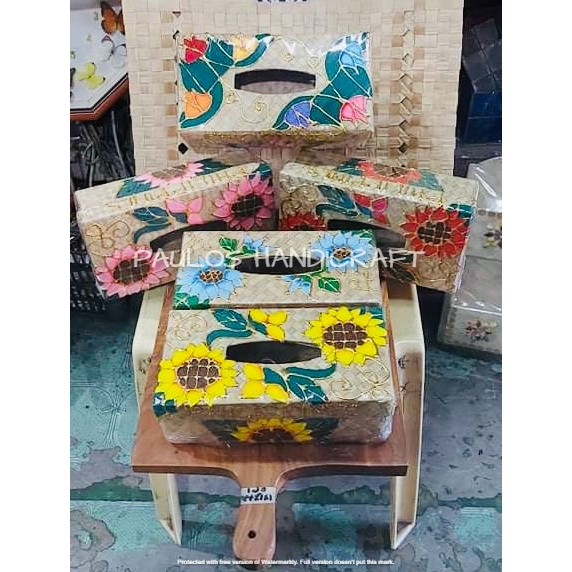 TISSUE BOX PANDAN/ NATIVE TISSUE BOX/ FLOWER TISSUE BOX Shopee