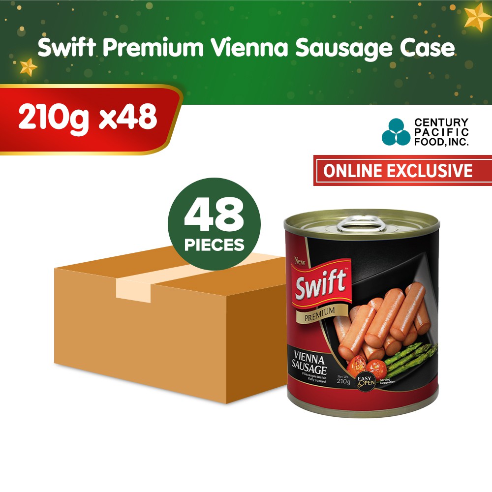 Swift Premium Vienna Sausage 210g x48 | Shopee Philippines