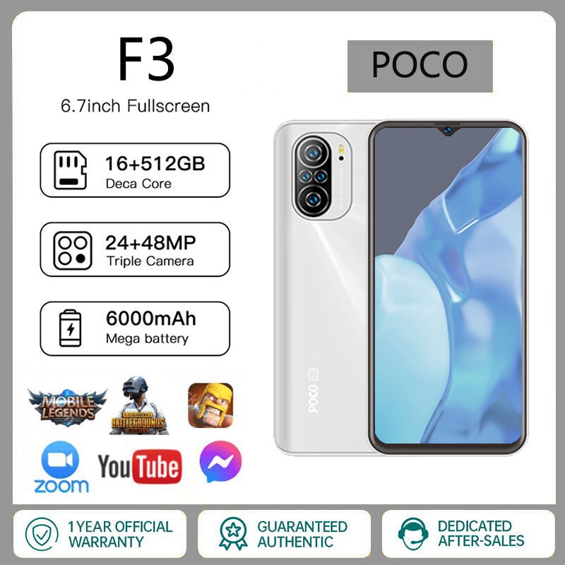 Midigits Xiaomi Poco F3 5g 16gb Ram 512gb Rom 5g Pocophone Smartphone 5g 48mp Ai Triple Camera 6 0220