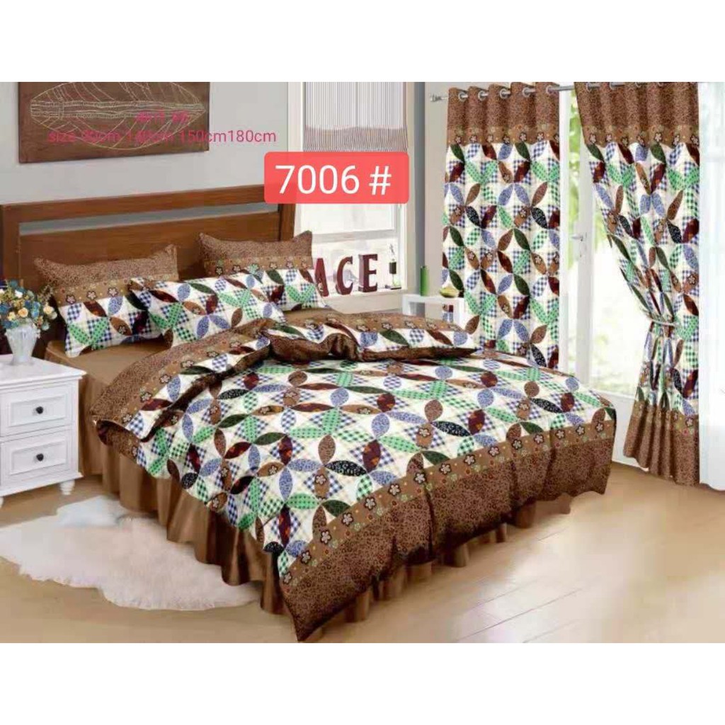 Green Bed Sheet Home Bedding Good Quality Duvet Sets Shopee