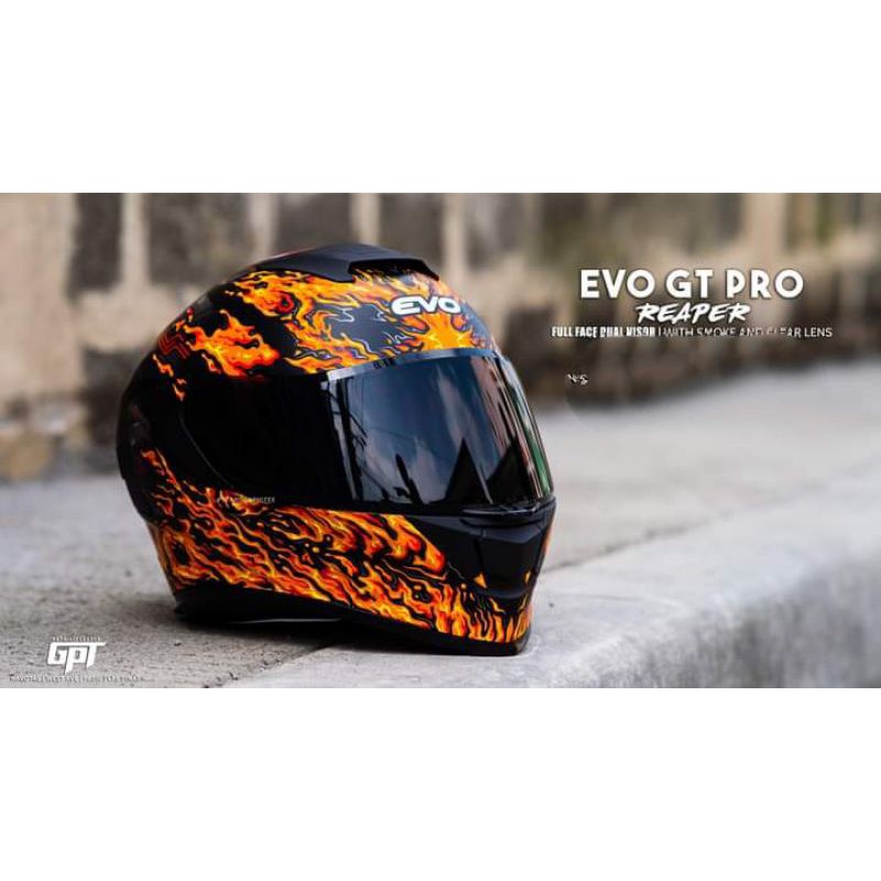 Evo Helmet Gt Pro Mono Color Wraith Shopee Philippines