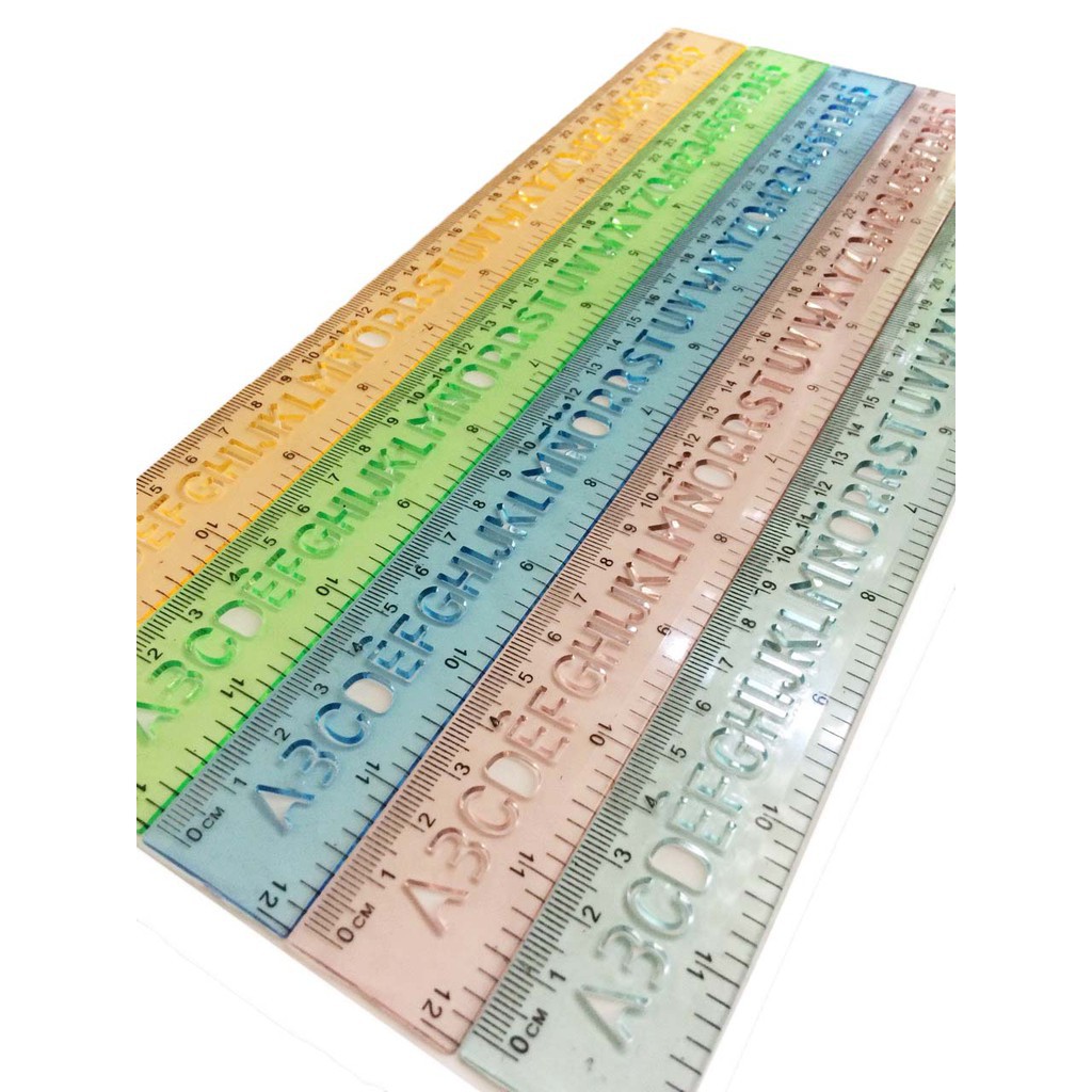 MOMOLANDPH 30cm Ruler with alphabet and number stencil Shopee Philippines