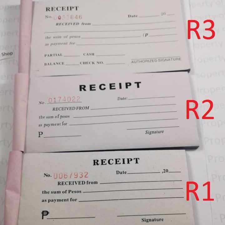 temporary acknowledgement receipt resibo carbonize 2 ply