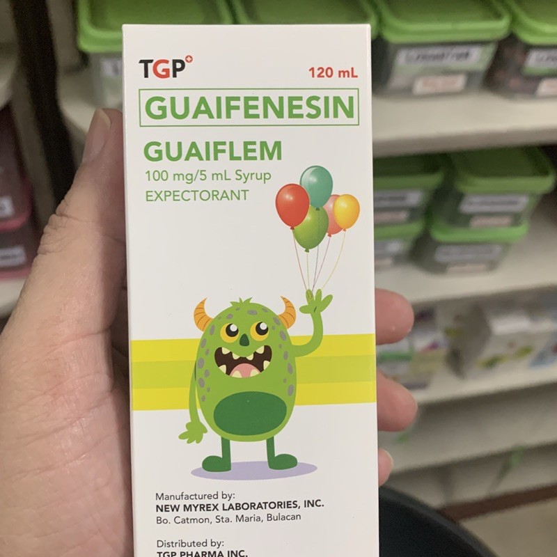 (Generic) Guaifenesin Guaiflem Syrup for Kids 60ml / 120ml (Cool Mint Flavor) Shopee Philippines