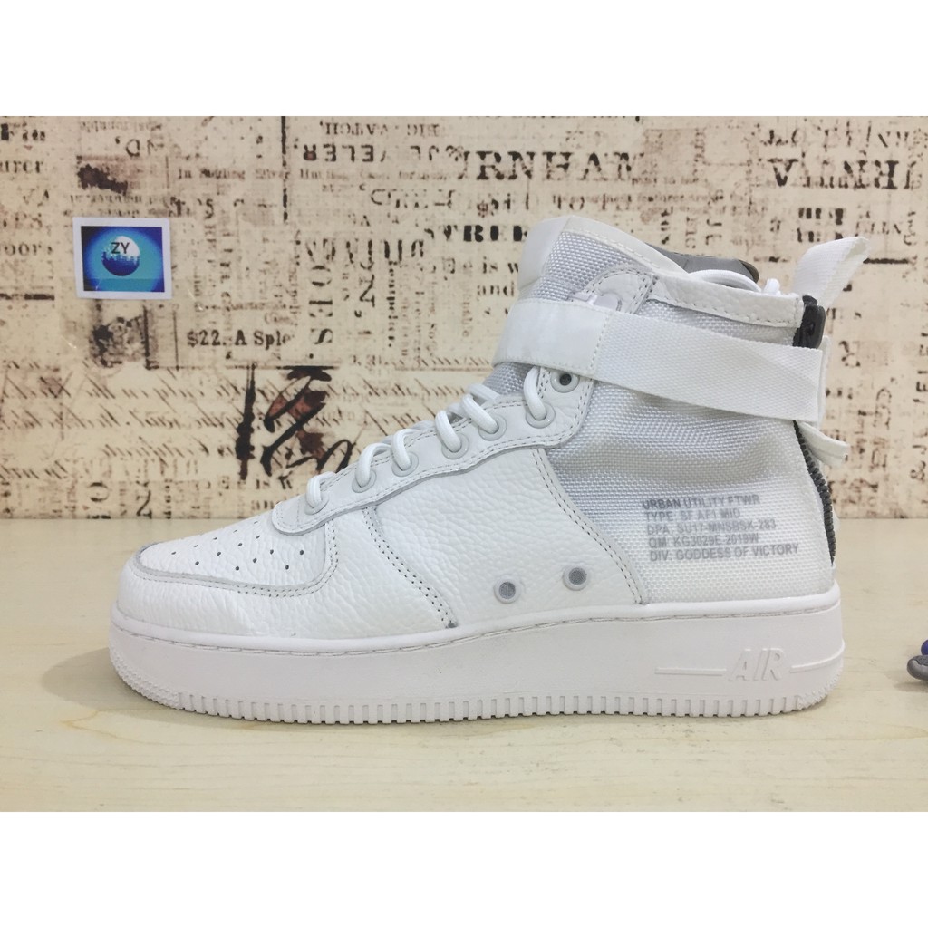 Nike Air Force No. 1 High-top shoes Special Forces SF AF1 MID All white  Men's and women's sports | Shopee Philippines