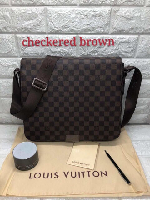 checkered side bag