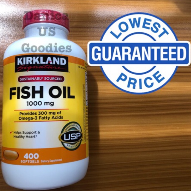 Kirkland Fish Oil (1000mg) 400 SOFTGELS Shopee Philippines
